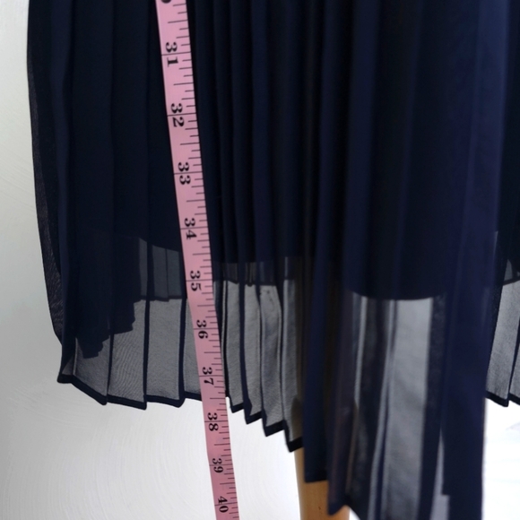 Asos Maternity Ivory Lace Navy Accordion Dress size 10 - Picture 4 of 8